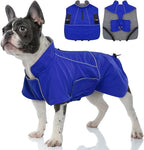 MIGOHI Dog Waterproof Jacket,Medium Dog Coat,Warm Dog Fleece Jacket for Hiking Camping,Fleece Vest for Dogs,Schnauzer,Jack Russell Terrier,French Bulldog,Winter Jackets for Medium Boys Girls,M,Blue