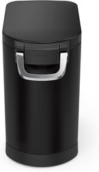 simplehuman 25 Liter, 27 lb / 12.2 kg Medium Pet Food Storage Container for Dog Food, Cat Food, and Bird Feed, Alloy Steel, Matte Black