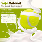 Nobleza 12 Pack 2.5' Floatable Squeaky Tennis Balls for Small Medium Dogs, Training Safe Natural Rubber Squeaky Dog Balls for Fetch Exercise, Yellow