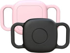 Waterproof Dog Collar Holder for Tile Mate 2024/ Mate 2022 Tracker, Anti Lost Soft Silicone Case for cat pet Necklace, Protective Cover Accessories for Tile Tracker Finder (Black/Pink)