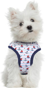 Mile High Life Step in Dog Harness for Small Dogs No Pull, Easy Get on Air Mesh Vest Harness, Adjustable Easy Closures Both Neck and Chest (White, M Chest 15.7"-23.2")