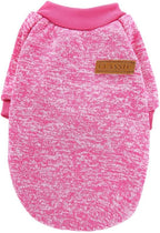 Jecikelon Dog Clothes Dogs Sweater Soft Puppies Clothing Winter Puppy Sweaters Warm Outfit for Dogs Small XXS XS Cat Apparel (X-Large, Rose)