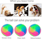 FineInno 4 pcs Large Light Up Dog Balls Flashing Elastic Ball Glow in The Dark Interactive Pet Toys for for Golden Retriever,Labrador,Large Dogs