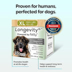 Longevity15 C15:0 Dog Health Supplement (30-Day Supply) & Yummy Combs Dog Dental Treats (8oz Bag) for Medium Dogs – C15:0 Fatty Acid for Daily Wellness, Food Topper – VOHC Approved Oral Care Treat
