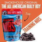 Bully Boy's Famous Beef Training Nibs Dog Treats | Free from Wheat, Corn, Soy, or Gluten | USA Sourced Ingredients | with Smokehouse Beef | Made in Utah | 7 oz - 3 Pack