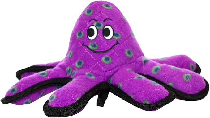TUFFY -World's Tuffest Soft Dog Toy -Ocean Creature Octopus -Squeakers - Multiple Layers. Made Durable, Strong & Tough. Interactive Play (Tug, Toss & Fetch). Machine Washable & Floats. (Combo Pack)