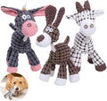 soputry 3Pcs Squeaker Plush Toy for Aggressive Chewers, Robust Plush Indestructible Dog Chew Toys with Squeakers, Interactive Stuffed Plush Dog Squeak Toy for Small Medium Large Dogs (Set of 3)
