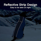 Dog Coat Dog Winter Jacke- XX Large, Warm Zip Up Snowsuit Dog Harness Vest Reflective Water-Resistant Dog Coat Dog Snow Jacket for Large Dogs Border Collie, Pit Bull, Royal-Blue