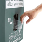 ONEpul® Dog Waste Header Bags System - Dog Waste Station Dispenser - Screen printed & Powder-Coated Aluminum finish - 400 Bags, 2 Keys & Post Mounting Hardware Included + 5-Year Warranty (Matte Black)
