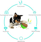 Enrichment Interactive Dog Treat Toy - Level 1 Mental Stimulation for Dogs, Dog Toys for Boredom Busy (Beginner-Green 5.6" Squeaky Ball)