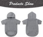 KOOLTAIL Basic Dog Hoodie - Soft and Warm Dog Hoodie Sweater with Leash Hole and Pocket, Dog Winter Coat, Cold Weather Clothes Sweatshirt for Small Medium Large Dogs Puppy Cat Boys Girls Grey SM