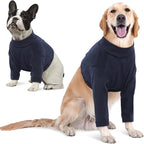 IDOMIK Dog Recovery Suit, Dog Surgery Recovery Suit Front Legs, Comfy Joint Leg Sleeves After Surgery, Elbow Braces Protector for Leg Injuries & Joint Pain, Cone Collar Alternatives,Navy,XL