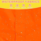 Dog Raincoat, Waterproof Dog Rain Jacket with Removable Hood，Adjustable 4 Legs Pet Poncho with Leash Hole，Reflective Stripe Hooded Snowproof Windproof Clothes for Small to 3X-Large Dogs, 2XL