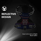Personalized New York Dog Harness with Reflective Stripes Custom Name and Number Dog Vest Harness with Pet Traction Rope for Small Medium Large Dog