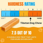 Tibetan Dog Chew Yak Cheese Sticks (4 Large Chews) - Natural Handmade Treats for Large Dogs, Long-Lasting, Easy to Digest with No Additives, Rawhide, Grains, or Gluten, Perfect for Aggressive Chewers
