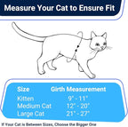 Houdini™ Escape Proof Cat Harness and Leash Set by OutdoorBengal for Walking Cats and Kittens (Vegan Leather, Kitten)