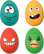 Dog Toys Squeaky, Funny Puppy Balls Pet Toy Pack, Interactive Latex Rubber Squeak Egg Ball for Puppies Small Medium Breed Dogs