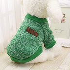 Idepet Pet Dog Classic Knitwear Sweater, Fleece Coat for Small,Medium Dog,Warm Pet Dog Cat Clothes,Soft Puppy Customes (XS, Green)