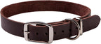 ADITYNA Leather Dog Collar for Extra-Large Dogs - Classic, Soft, Strong, Heavy Duty, Handmade Top-Grain Leather - for Walking, Training, and Hiking
