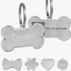 Dog Tags Personalized for Pets,Dog Name Tags QR Code,No Subscription Fees,Modifiable Pet Online Profile,Stainless Steel,No App Required,for Dogs and Cats Small,Medium,Large(Dog Bone,Regular)