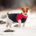 Idepet Dog Fleece Vest Sweater Zip Up Warm Pullover Dogs Jacket with D-Ring Leash Winter Cold Weater Coat Pet Sweatershirt Clothes Hoodie for Small Medium Dogs Boy Girl (Red/Black, XL)