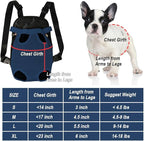 FEimaX Dog Carrier Backpack Pet Legs Out Front Cat Travel Bag, Adjustable Puppy Backpacks Carriers Hands-Free for Small Medium Dogs Cats Hiking Traveling Camping Daily Walking (Small, Navy)