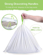Litter Box Liners, 28 Count Giant Jumbo Cat Litter Pan liners, Drawstring Litter Liner Bags For Litter Box Pan, Extra Large Thick Kitty Litter Liner XXL, Eco Friendly Pet Supplies (45" x 19")