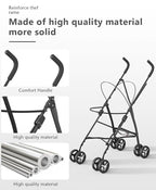 Pet Stroller with 4 Wheels for Small/Medium Pets, Portable Travel Foldable Carrier Jogger for Dog Cat Puppy Kitty, Rear Wheel Breaks, Storage Basket, Visible Mesh with Weather Cover (Pink)
