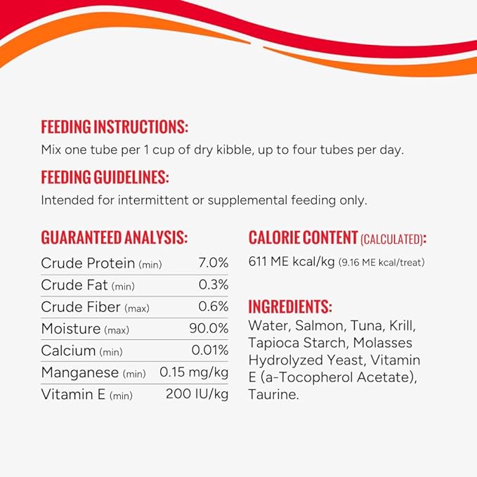 Good 'n' Tasty Triple Flavor Puree Mix-Ins Dog Food Topper Treats for All Dogs, 7 Count, Easy Single-Serve Portions, Added Protein with Salmon, Tuna and Krill, No Chicken or Beef Added (Pack of 2)