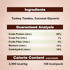AFreschi Turkey Tendons for Dogs, USA-Sourced, Healthy Dog Treats, Rawhide-Free Puppy Chews, Long Lasting, All Natural, Hypoallergenic Dog Treats for Medium Breeds, 2 Count Pack Ring (M)