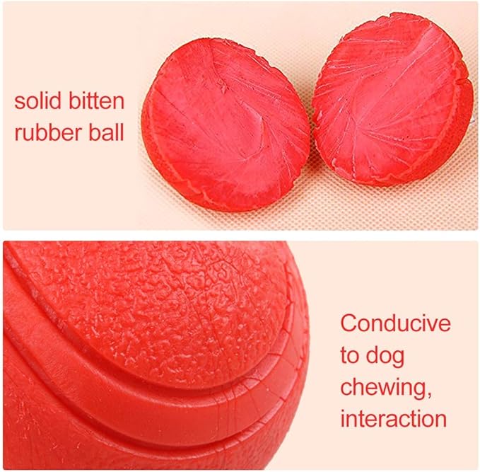 Hard Rubber Balls for Dogs,Dog's Solid Rubber Bouncy Ball Bite Resistant and Indestructible Dog Training Ball,Dog Balls for Aggressive Chewers