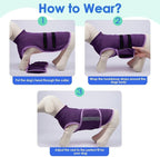 MIGOHI Dog Anxiety Relief Coat,Comfort Anxiety Vest for Dogs,Adjustable Dog Anxiety Calming Wrap for Fireworks,Thunderstorms,Travel, Separation,Anxiety Jacket for Small Dogs, XS,Purple