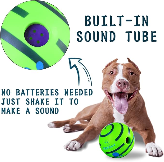 HYQ Small Dog Toys, Interactive Ball, Squeaky Toys for Small to Large Dogs - 5.91 inch