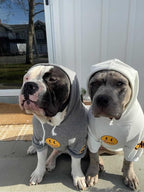 ChoChoCho Smiley Dog Hoodie Stylish Dog Clothes Smiley Face Sweater Cotton Sweatshirt Fashion Outfit for Dogs Cats Puppy Small Medium Large (S, White)