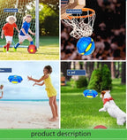 The Doggy Disc Ball for Small Medium Large Dogs, Portable Creative Flying Saucer Ball Stomp UFO Magic Balls, Decompression Pop Up Dog Toys Balls for Outdoor Sports Gifts (Football Red)