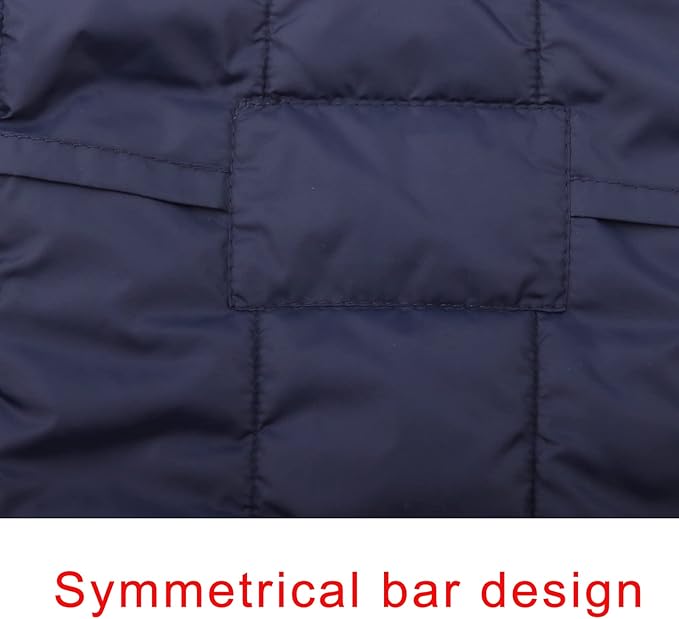 Fleece Lined Warm Dog Jacket for Winter Cold Weather,Soft Windproof Medium Dog Coat,Blue XL
