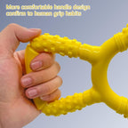 Tug of War Dog Toy, Interactive Dog Pull Toys, Adult and Puppy Teething Toy, Tough Chew Toy for Small Medium Large Dogs, Rubber, Lightweight, Comfortable Grip (Yellow)