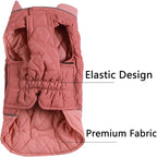 Reversible Dog Coats for Medium Dogs Waterproof Warm Dog Jacket for Cold Winter,Pink L