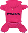 Dog Hoodie Clothes with Pocket 4 Legs Jumpsuit Fleece Sweater Winter Sweat Shirt Warm Cotton Hoodies for Small Dog Medium Large Cat Magenta 3XL