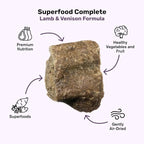BADLANDS RANCH by Katherine Heigl- Superfood Complete, Air-Dried Adult Dog Food - High Protein, Zero Fillers, Superfood Nutrition (64 Ounce (Pack of 2), Lamb & Venison)