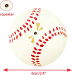 CHIWAVA 4 Pack 2.4" Squeak Latex Puppy Dog Toy Ball Sports Balls Sets Fetch Interactive Toy for Small Dogs