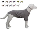 Lovelonglong Ribbed Dog T-Shirt Cotton Knitted Dog Sweaters for All Season Pet T-Shirts for Large Medium Small Dogs Dark Gray 2XL