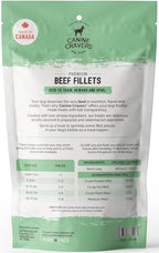 Canine Cravers Single Ingredient Dog Treats – Premium Beef Fillets - Human Grade Air Dried Hypoallergenic Pet Food – Grain, Gluten, and Soy Free – 100% All Natural - 5.3 oz