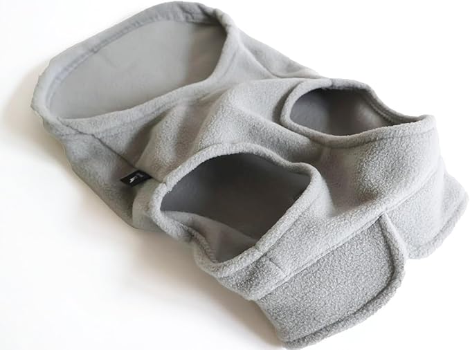 JACKO & CO - Fleece Vest Dog Sweater with Leash Ring - Soft, Warm & Lightweight Pullover Coat for Small & Medium Dogs, Puppies & Cats - Cozy Fall/Winter/Spring Pet Jacket (Grey, Small 4-6lbs)