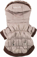Pet Life Classic Metallic Winter Dog Coat with Zippered Removable Fur Hood - Dog Jacket Features 3M Thinsulate Insulation Warming Technology - Dog Clothes Sizing fits Small, Medium and Large Dogs Grey