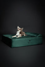 NOAH & PAW Dog Bed, 28x23x7.5 Inch, Orthopedic Dog Beds for Medium Size Pets, Eggshell Memory Foam Infused with Cooling Gel, Waterproof, Machine Washable, Includes Inner Cover (Velvet Collection)