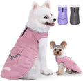 iBuddy Dog Winter Coats with Fleece Vest,Waterproof Warm Dog Snow Jacket Windproof, Reflective Adjustable Pet Dogs Cold Winter Coat for Dogs Girl Boy