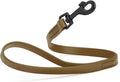 Dogline Biothane Waterproof Dog Leash Strong Coated Nylon Webbing with Black Hardware Odor-Proof Easy to Clean High Performance for Small or Large Dogs Made in USA 2 ft Lead, Coyote Brown