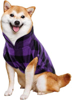 Kama Bridal 3 Pack Dog Coat - Spring, Autumn, Winter - Fleece Vest for Cats & Small/Medium Dogs - Red, Pink, Purple Plaid (S)