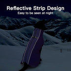 Dog Coat Winter Warm Dog Jackets for Medium Dogs Reflective Snowsuit with Harness Fleece Dogs Snow Jacket Vest Waterproof Pet Clothes for Cold Weather